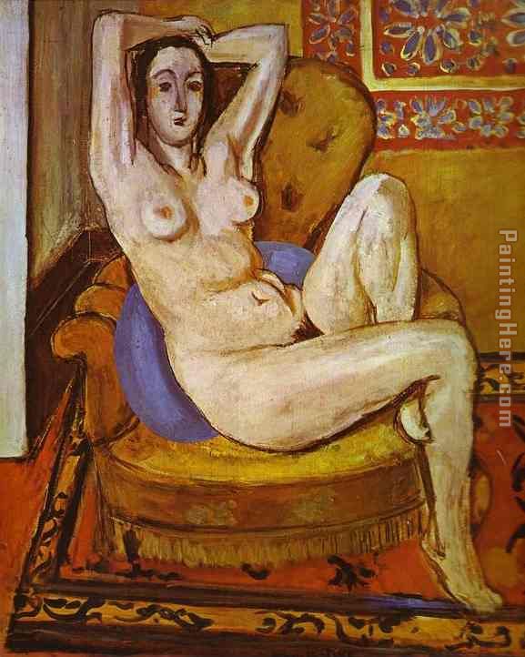 Nude on a Blue Cushion